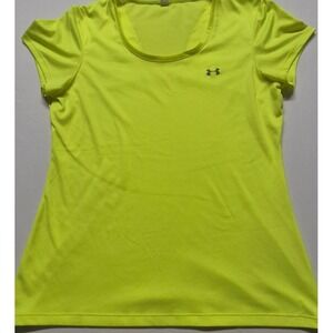 Under Armour Heat Gear women's green athletic workout top mesh back sz unknown